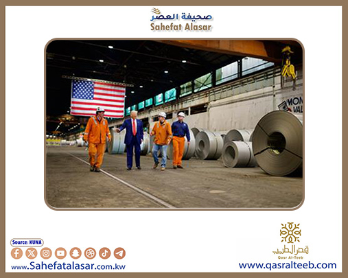 الرئيس الأمريكي يعلن أنه سيضاعف الرسوم الجمركية على واردات الصلب..