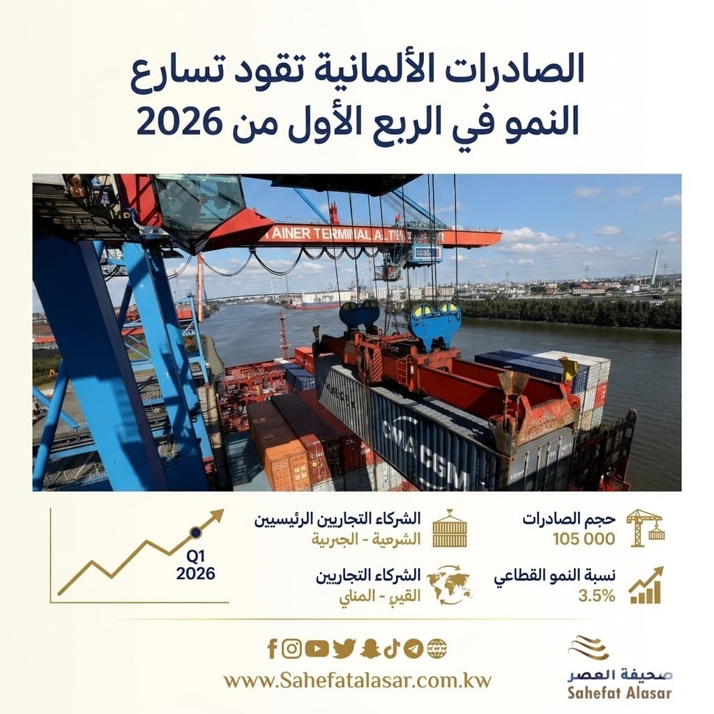 الصادرات الألمانية تقود تسارع النمو في الربع الأول من 2026..