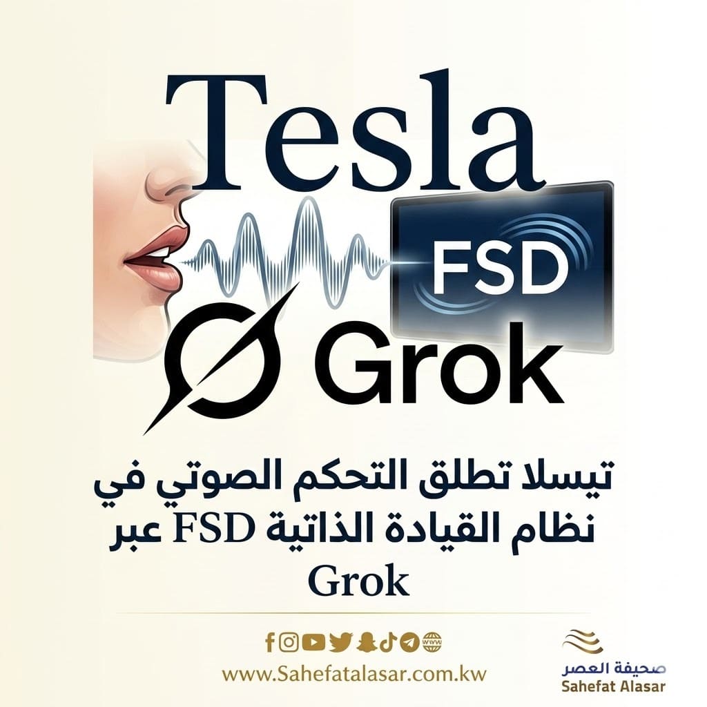 تيسلا تطلق التحكم الصوتي في نظام القيادة الذاتية FSD عبر Grok..