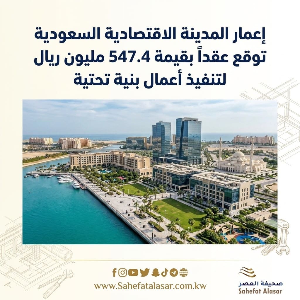 إعمار المدينة الاقتصادية السعودية توقع عقداً بقيمة 547.4 مليون ريال لتنفيذ أعمال بنية تحتية..