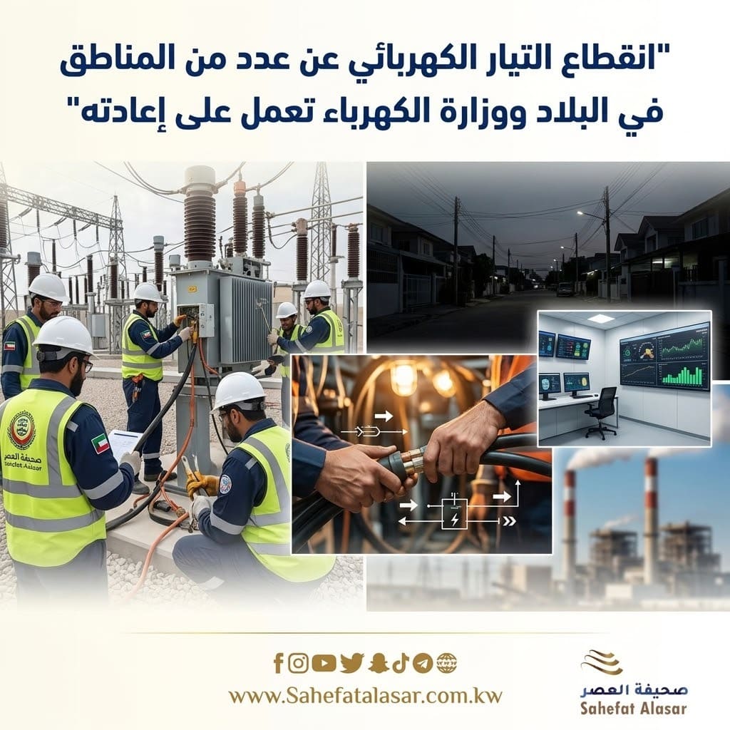 انقطاع التيار الكهربائي عن عدد من المناطق في البلاد ووزارة الكهرباء تعمل على إعادته..