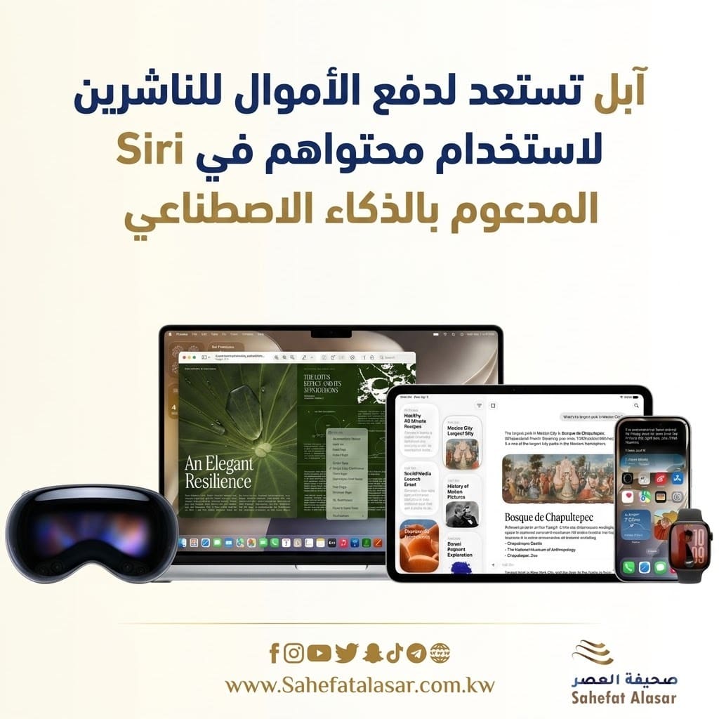 آبل تستعد لدفع الأموال للناشرين لاستخدام محتواهم في Siri المدعوم بالذكاء الاصطناعي..