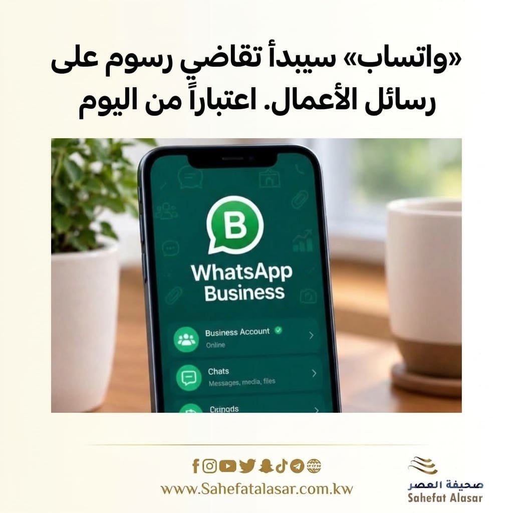 «واتساب» سيبدأ تقاضي رسوم على رسائل الأعمال. اعتباراً من اليوم..