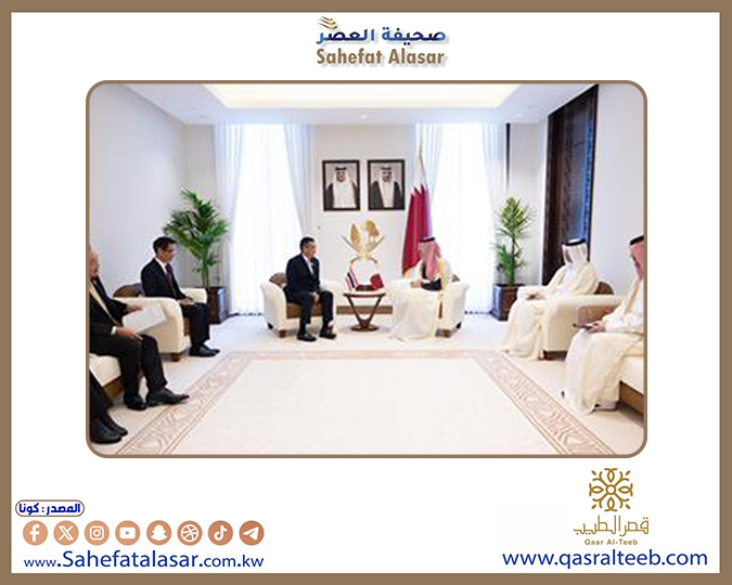 رئيس الوزراء القطري يبحث مع وزير الخارجية التايلاندي أبرز القضايا الإقليمية والدولية..