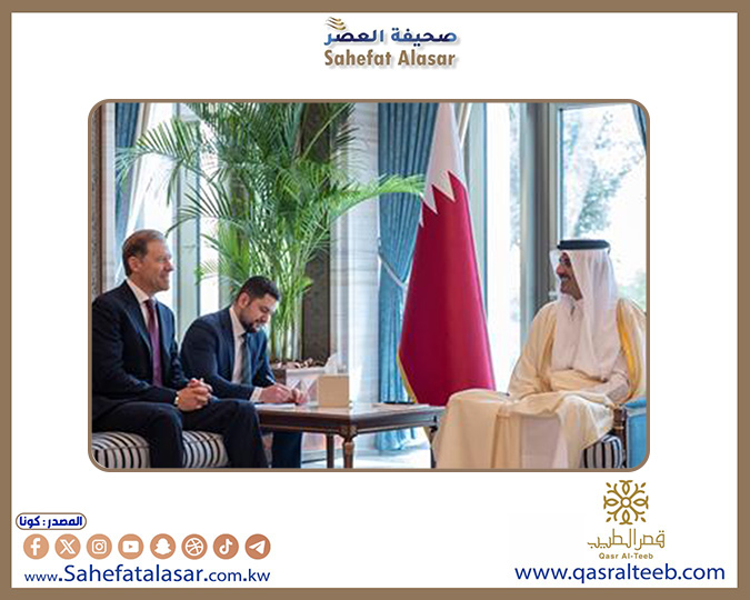 أمير قطر يبحث مع النائب الأول لرئيس مجلس الوزراء الروسي عددا من القضايا المشتركة..