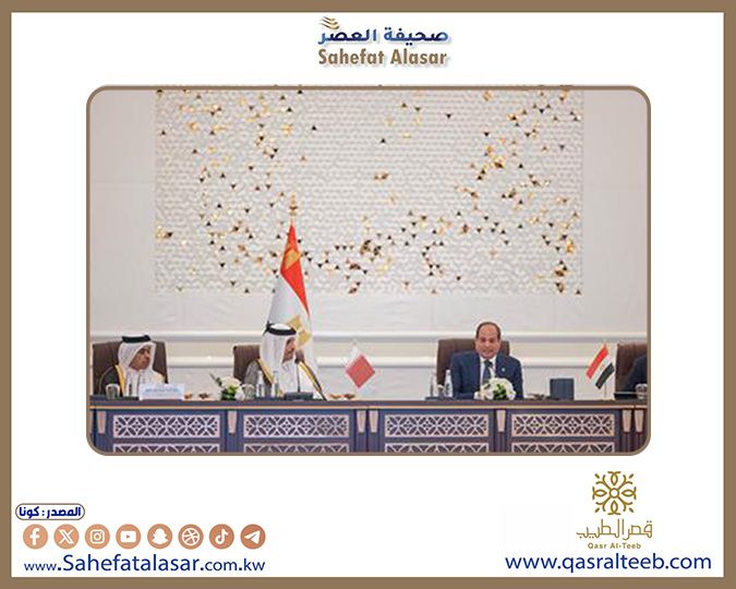 الرئيس المصري يؤكد أهمية دفع الشراكة الاستراتيجية مع قطر نحو آفاق أوسع..